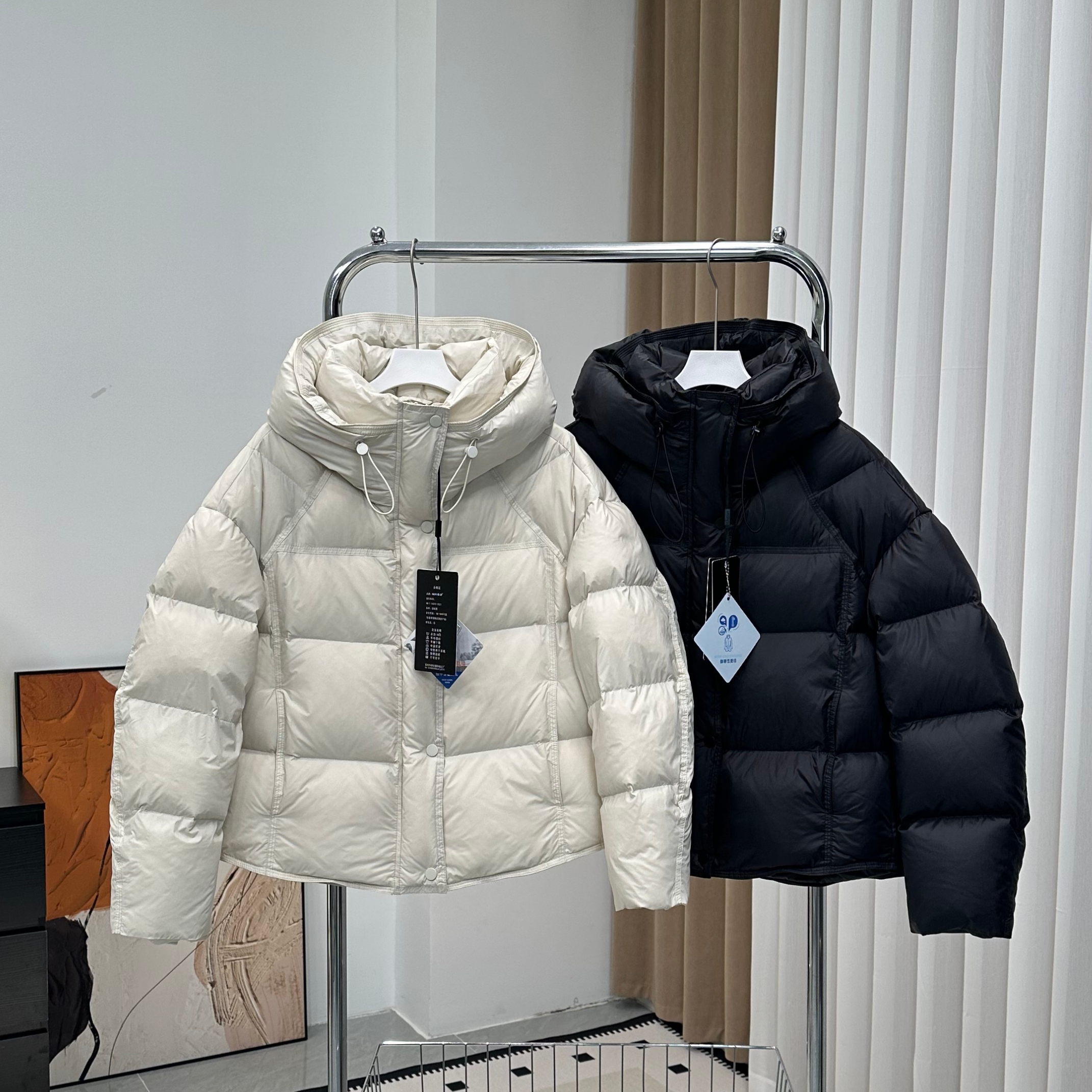 「新国标 真95%白鸭绒」保暖加厚连帽羽绒服冬季韩版百搭面包服Z816