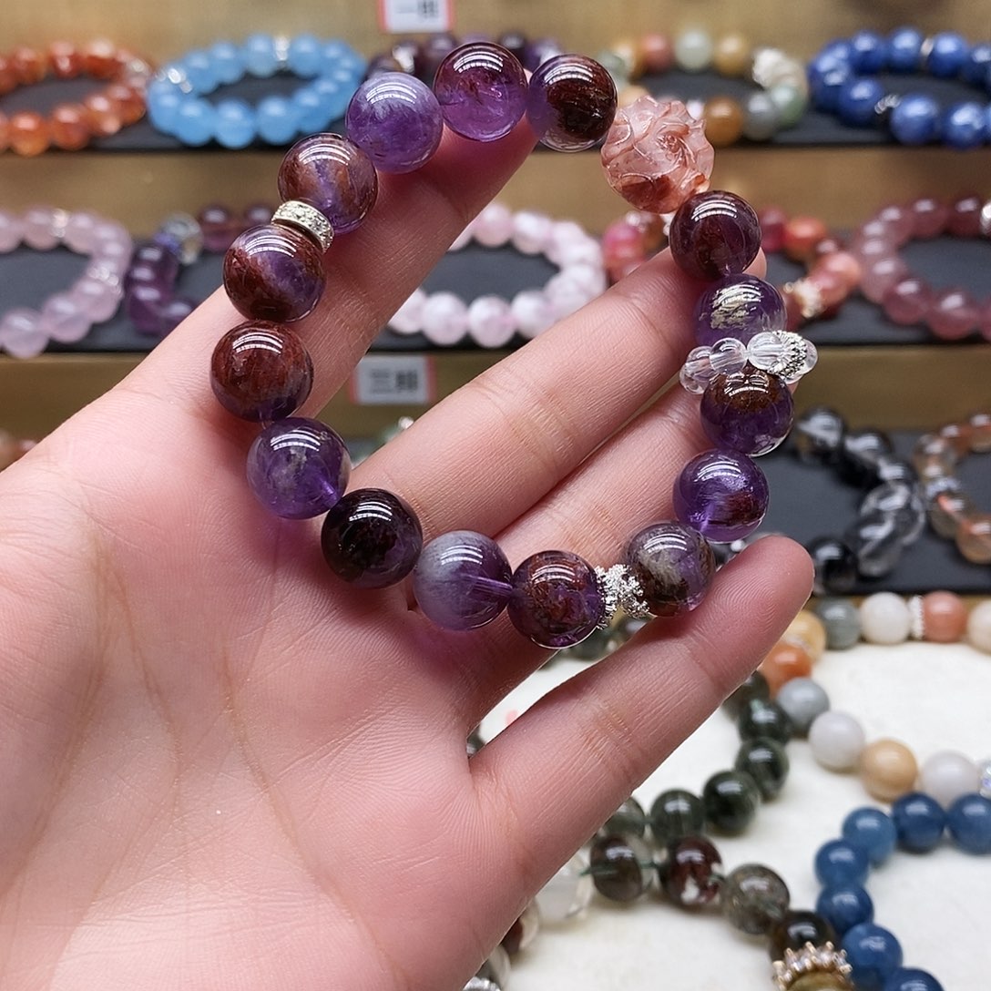 水晶手链未镶嵌紫幽灵