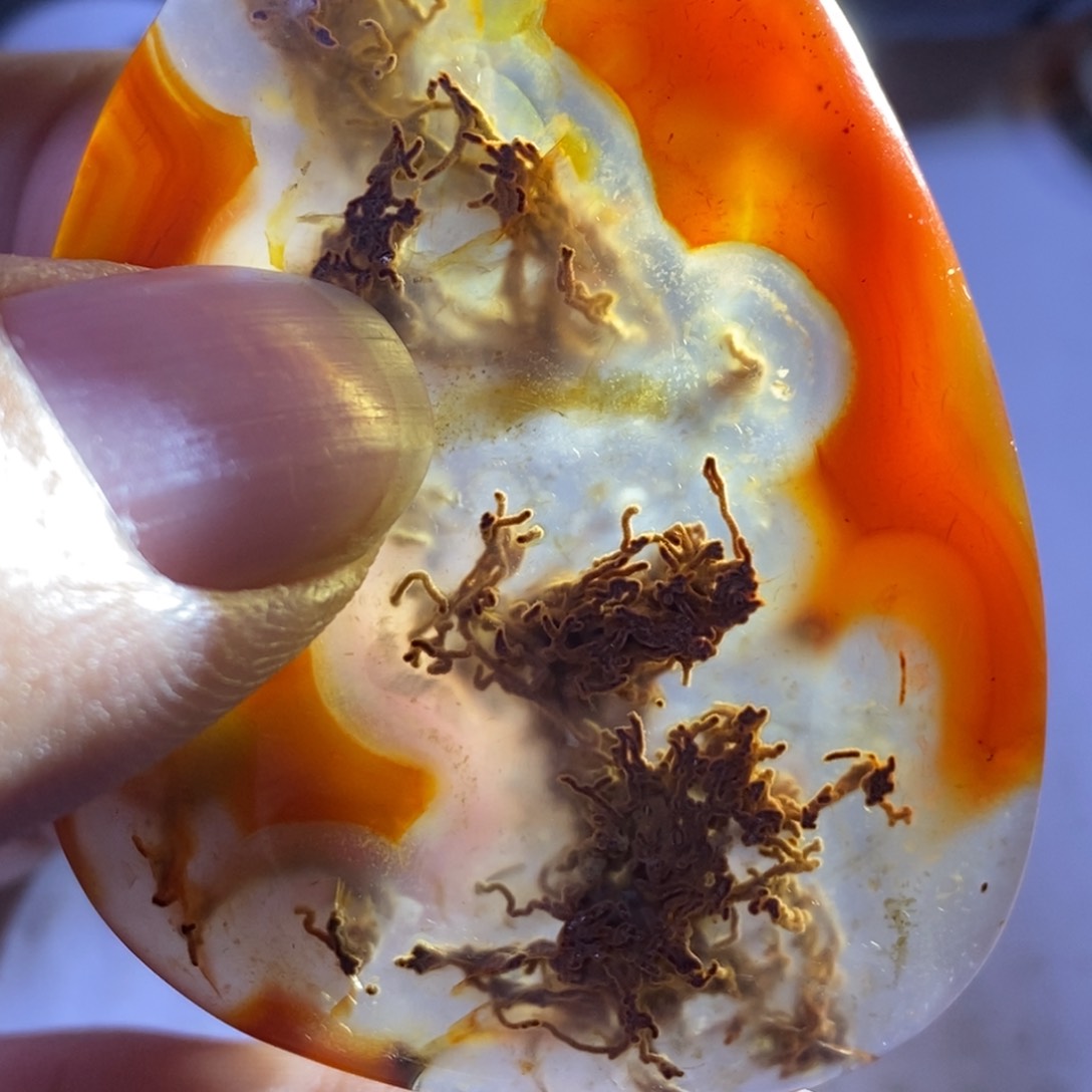 玛瑙/玉髓吊坠(赠链)未镶嵌用****6