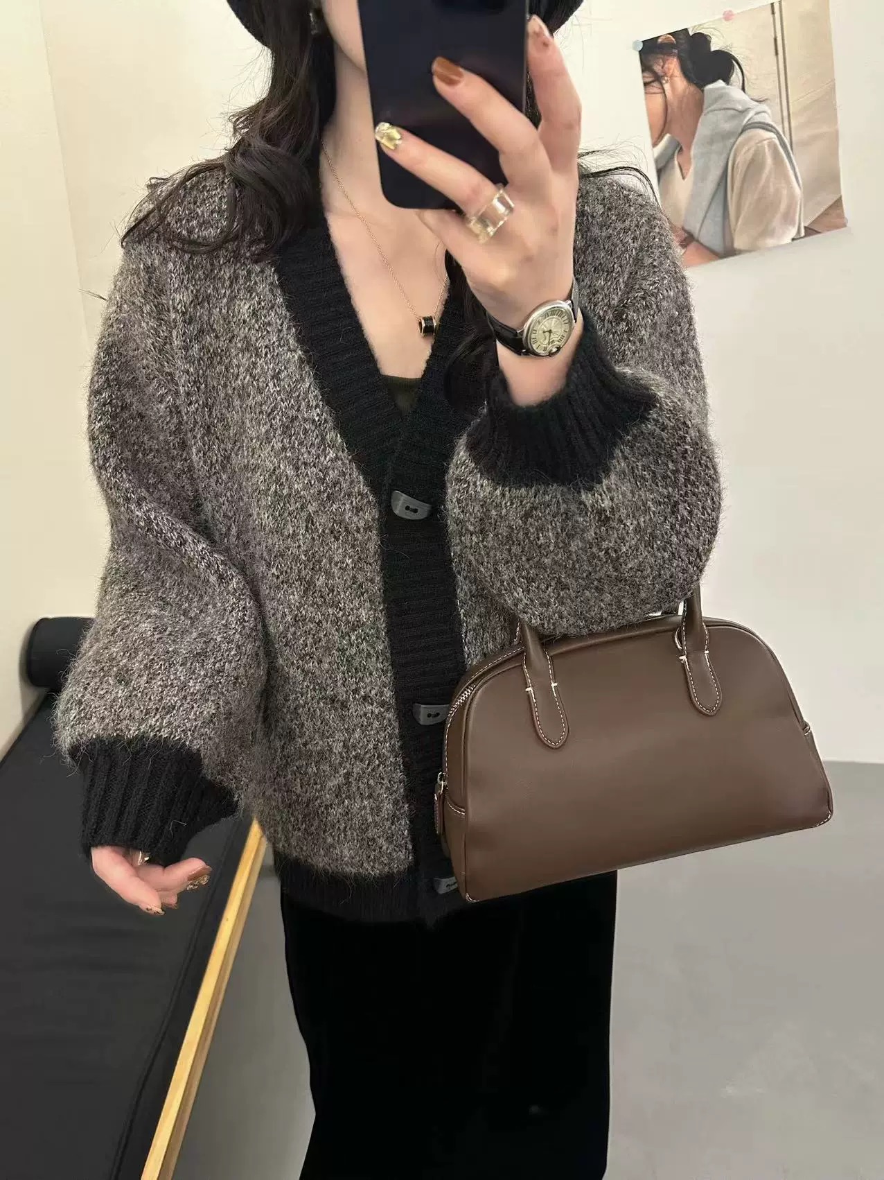秋冬新款绵羊毛针织毛衣开衫外套女2025巨好看早秋穿搭上衣