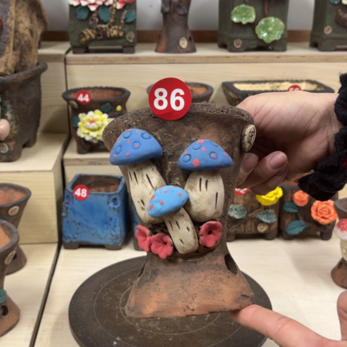 【闪购商品】紫砂花盆86号内口9.5外高13