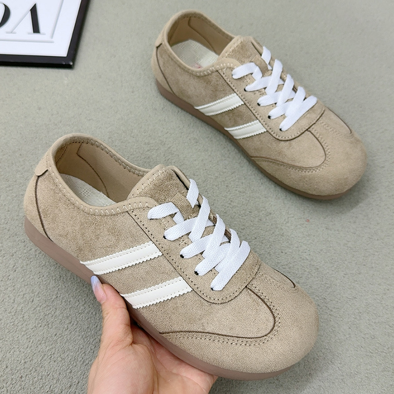 秋季新款复古德训鞋女百搭轻便时尚休闲鞋防滑舒适阿甘鞋平底板鞋