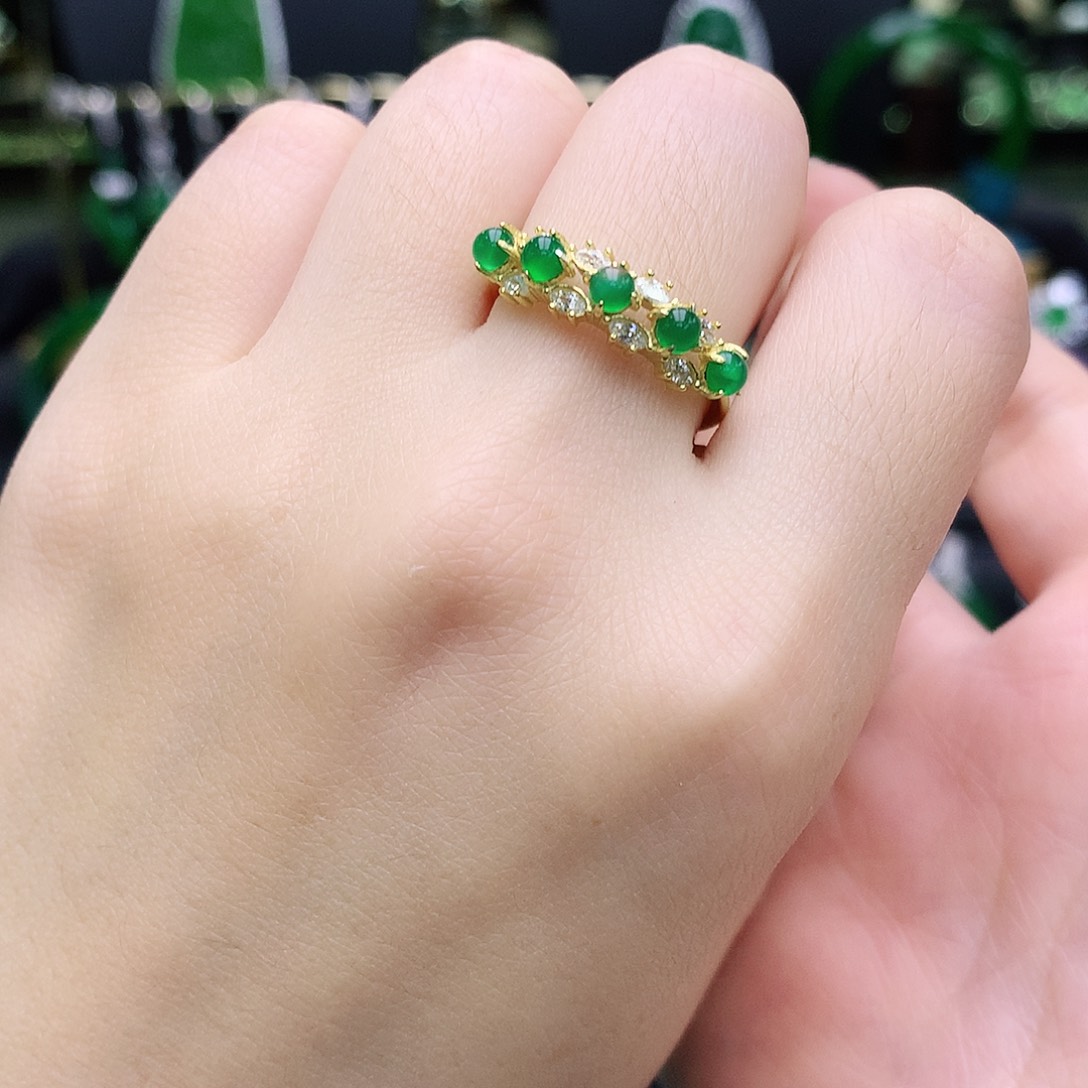 玛瑙/玉髓戒指银S925镶嵌