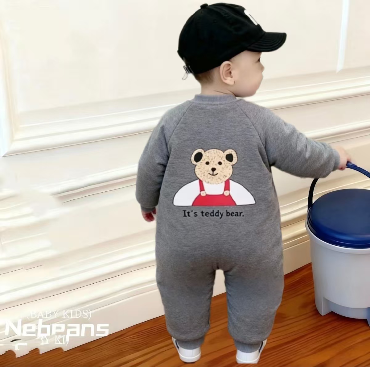 400g冬季加厚夹棉连衣加厚款爬服外出服哈衣