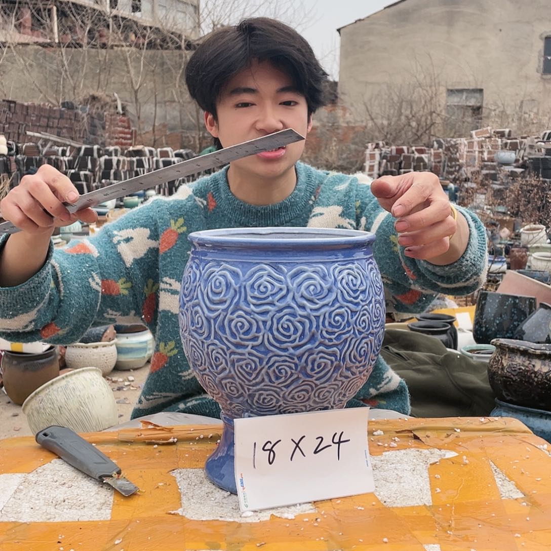 红陶宜兴紫砂花盆