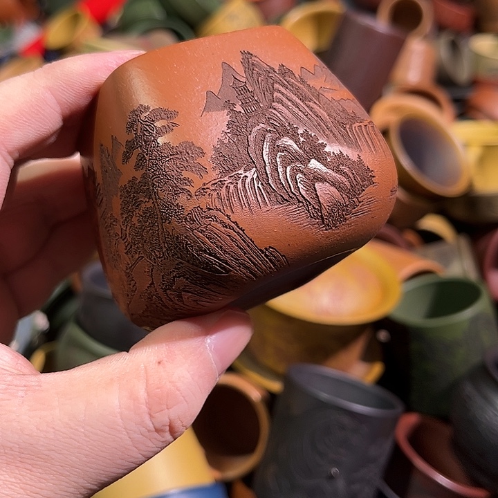 紫砂茶杯全手工紫砂主人杯
