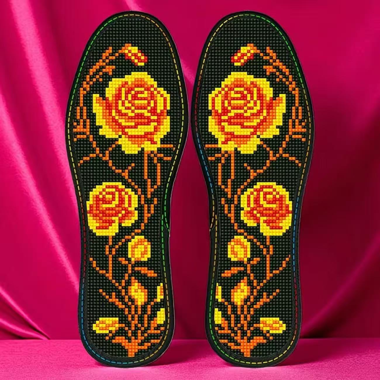 十字绣鞋垫手工刺绣印花半成品带针线自绣吸汗透气2026新款庆生日