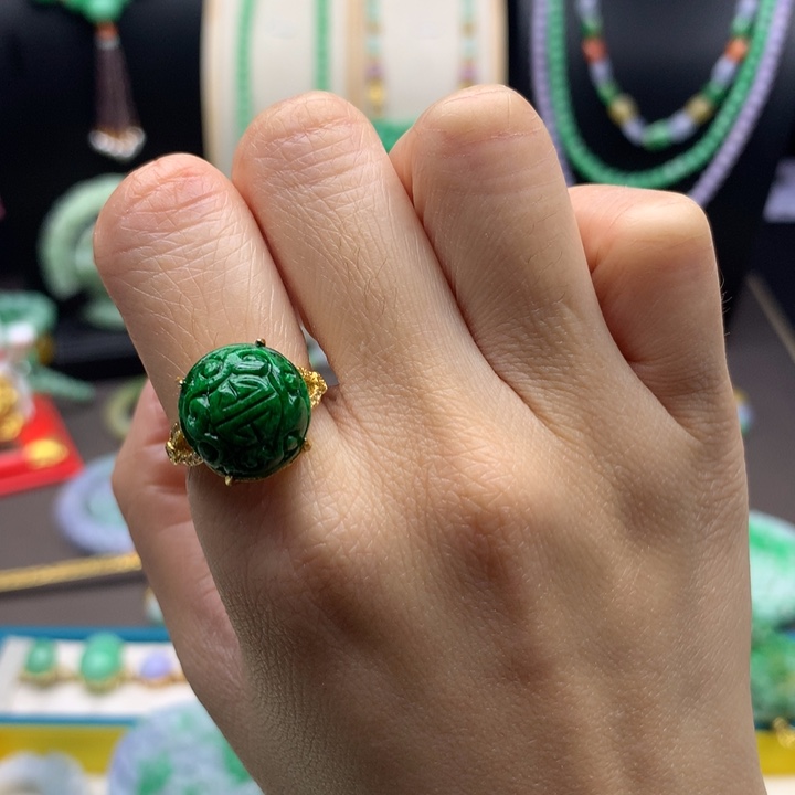 翡翠未镶嵌戒指翡翠戒指