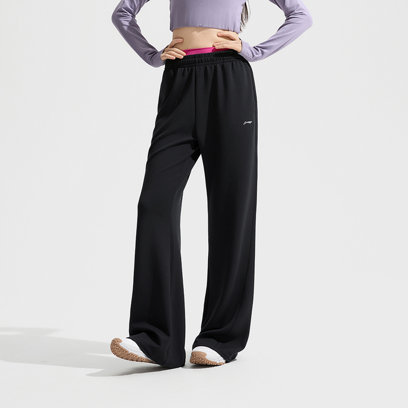 李宁运动健身系列女款吸湿透气耐磨耐洗柔软亲肤卫裤AKLV718