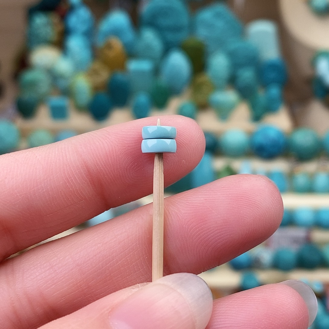 绿松石珠宝奇石未镶嵌6mm