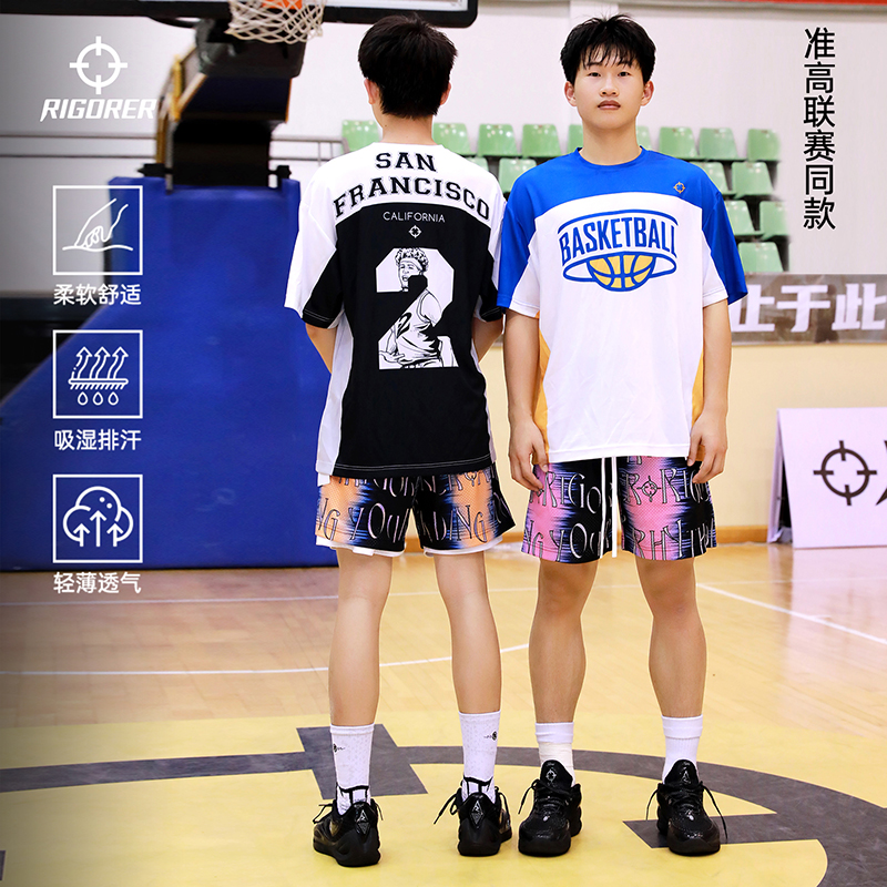 准者圆领短袖T恤夏季男柔软舒适速干吸湿排汗美式落肩轻薄透气