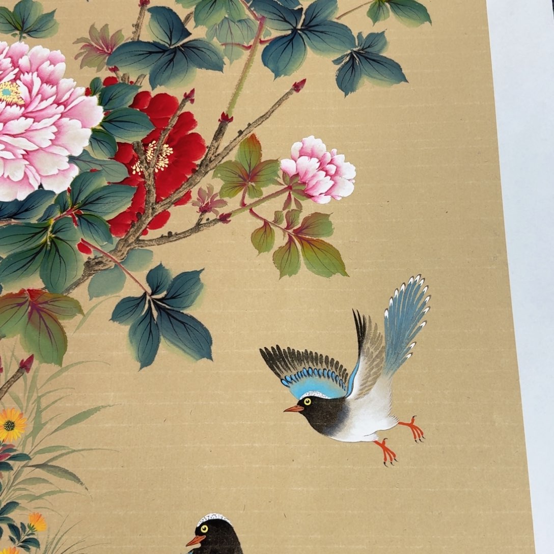 国画纯手绘山水花鸟
