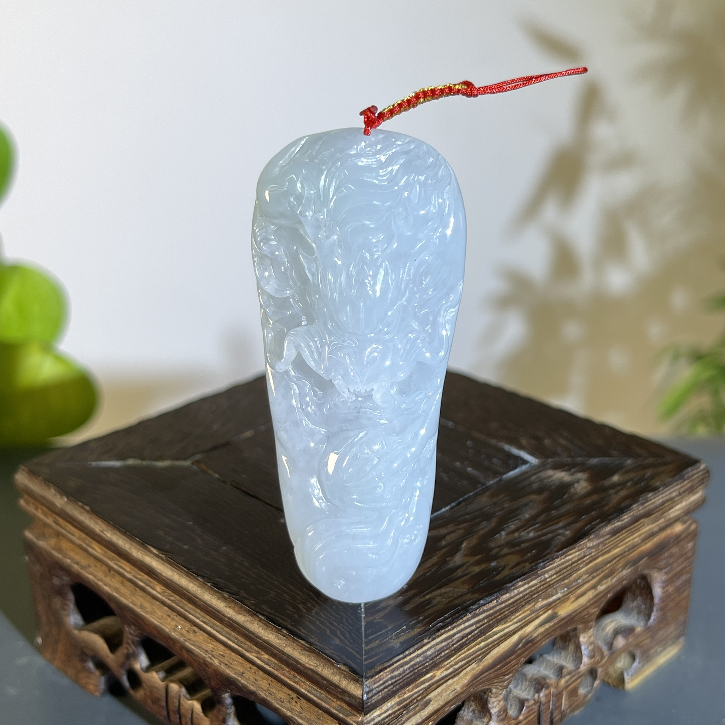 JCA06-84 天然缅甸A货翡翠  龙牌