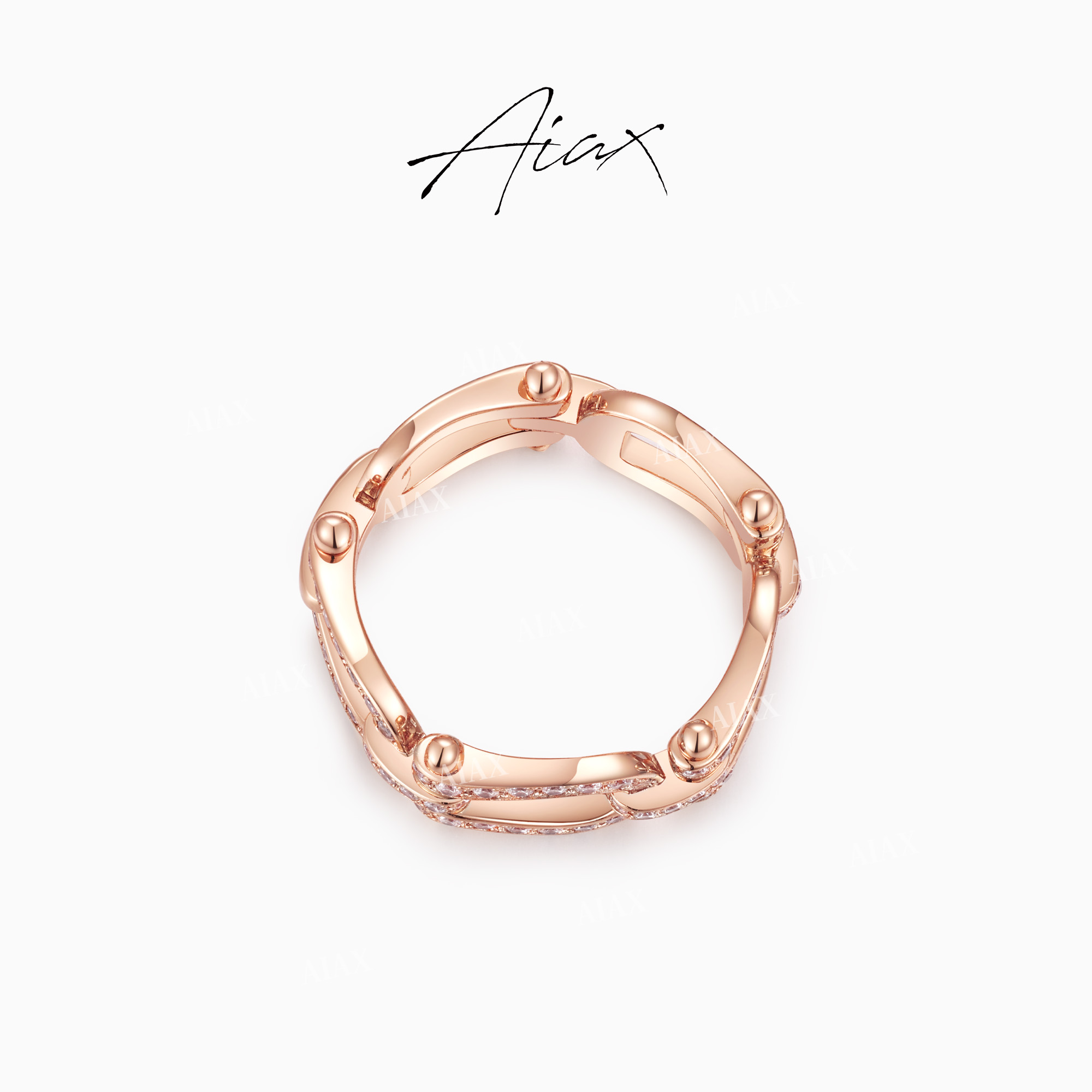 AIAX 618 轻奢时尚百搭精致简约小众个性戒指TSS7273