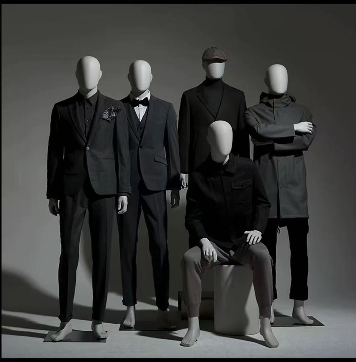 【7】杏色针织半高领毛衣男女同款