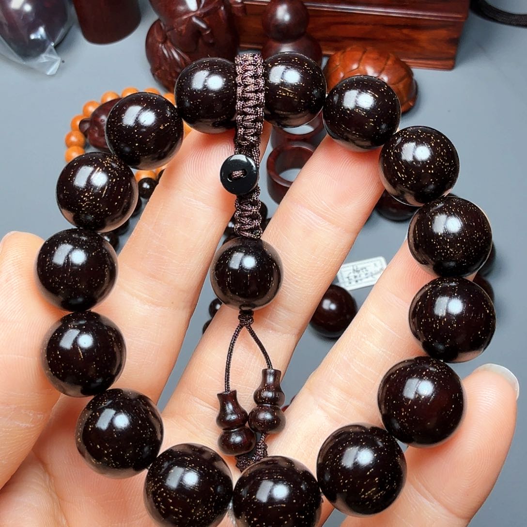 小叶紫檀手串/手链1.4小爆星高油密