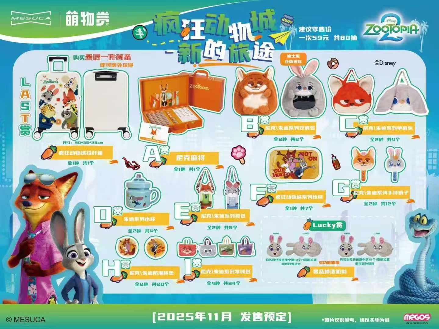 萌物赏|《疯狂动物城》2  迪士尼正版授权（土豆代拆）