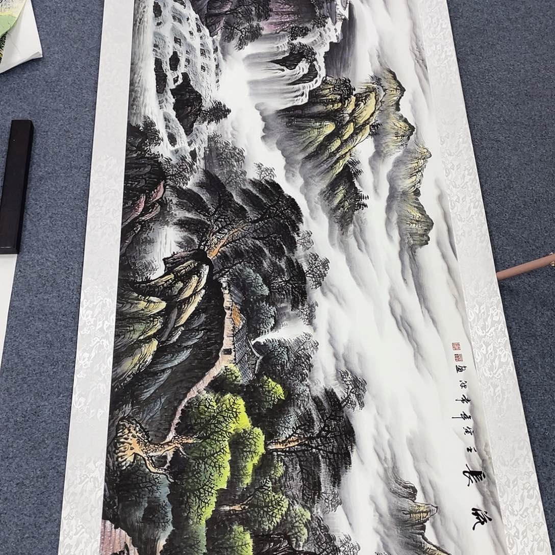 国画国画作品小姐姐放漏…