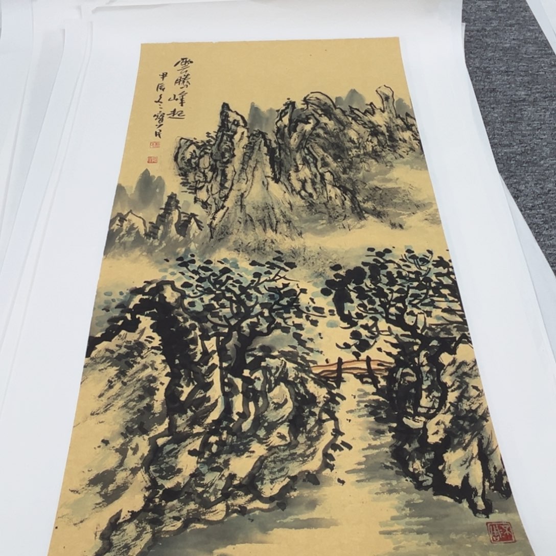 国画杜宝民老师三尺绘画带托底