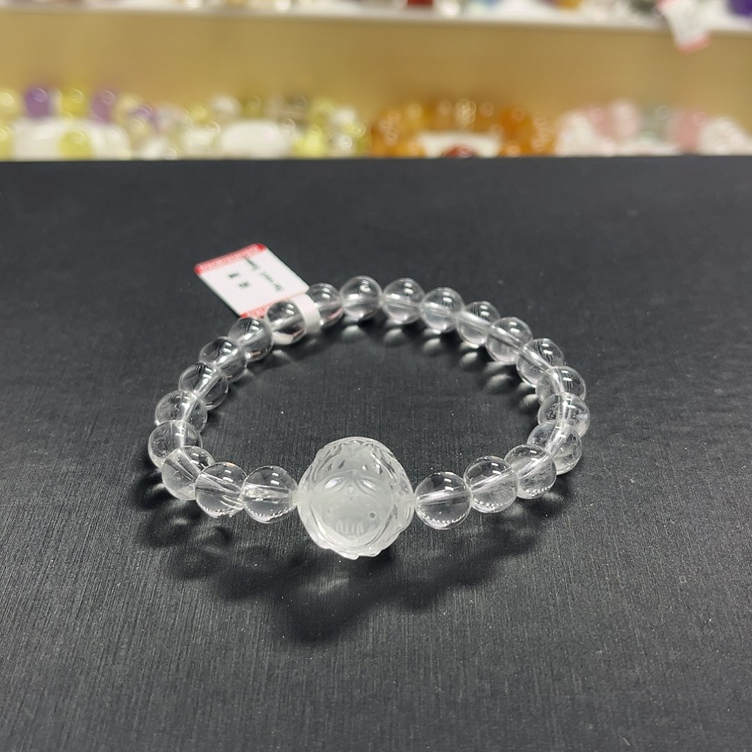 水晶未镶嵌手链白水晶九尾狐手串