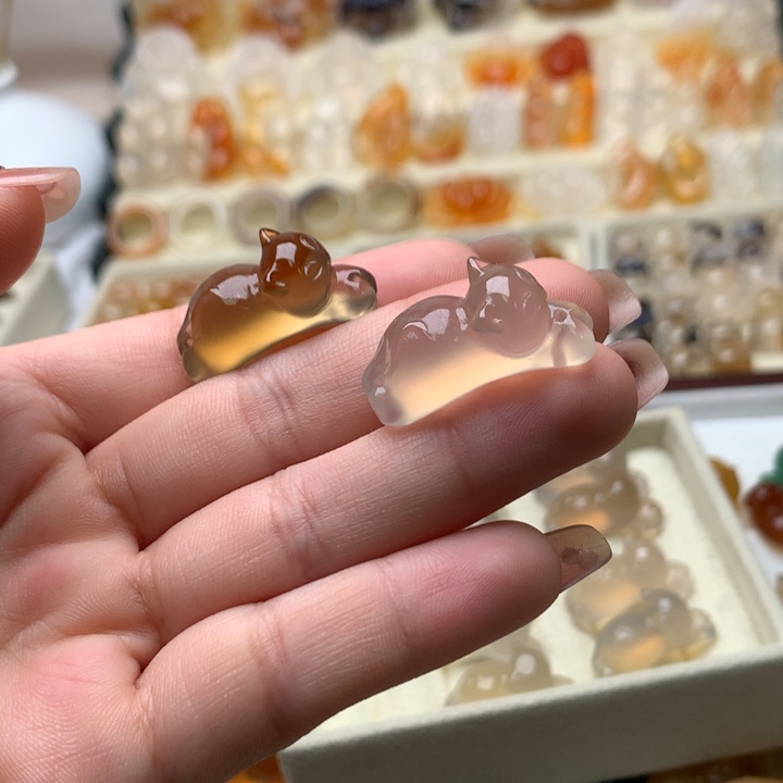 玛瑙/玉髓未镶嵌玛瑙福利趴趴猫