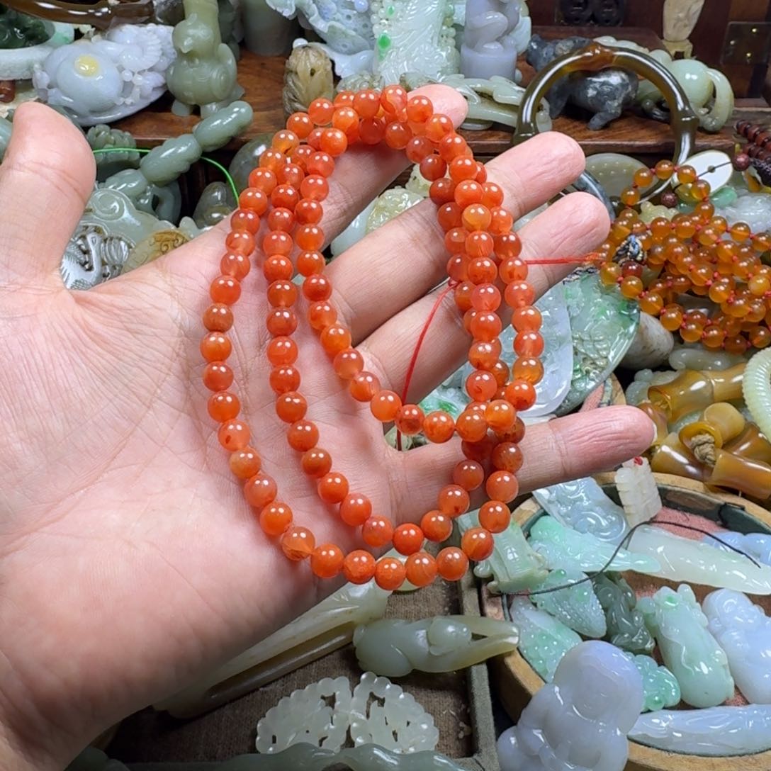 南红玛瑙手链未镶嵌D***J