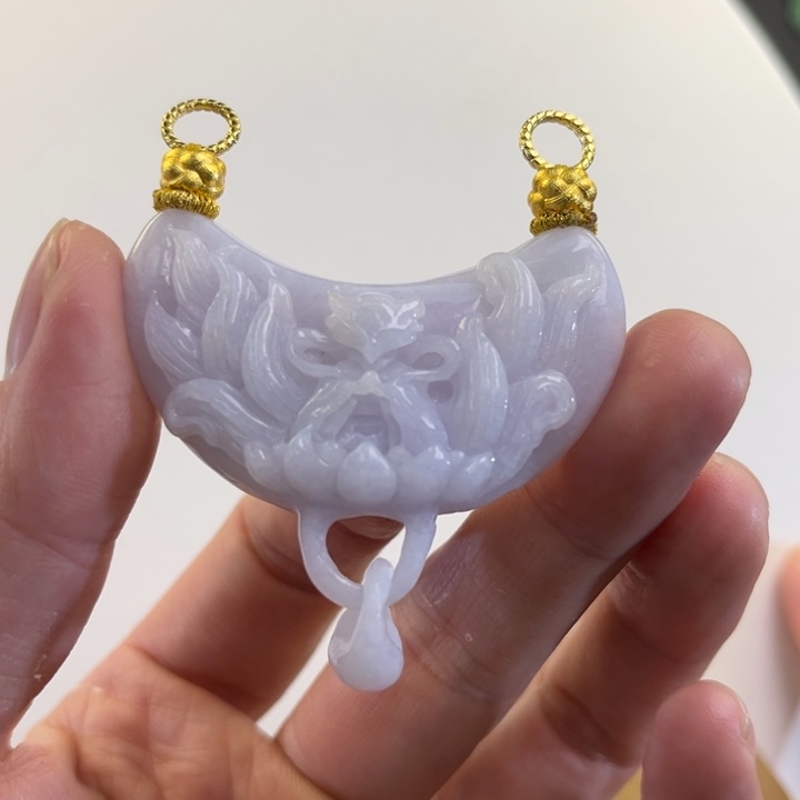 翡翠吊坠(赠链)未镶嵌代编织