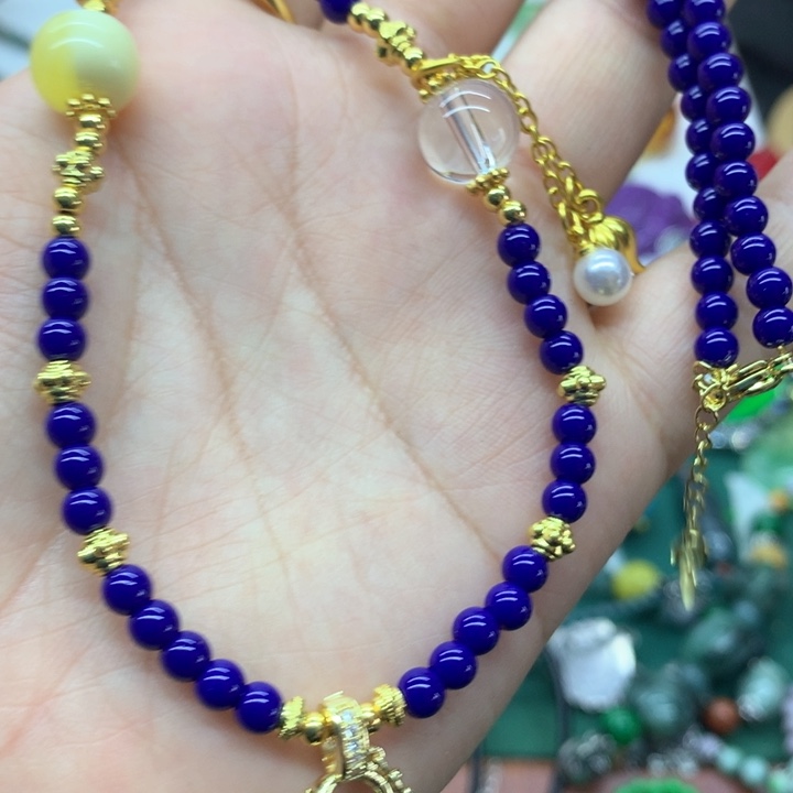 合金颈饰玛瑙/玉髓吊坠