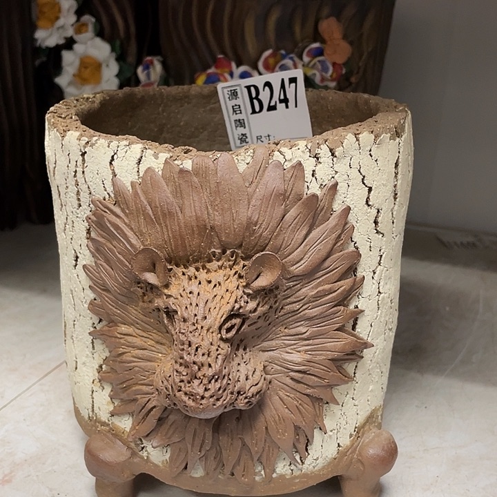 紫砂花盆景德镇陶瓷247