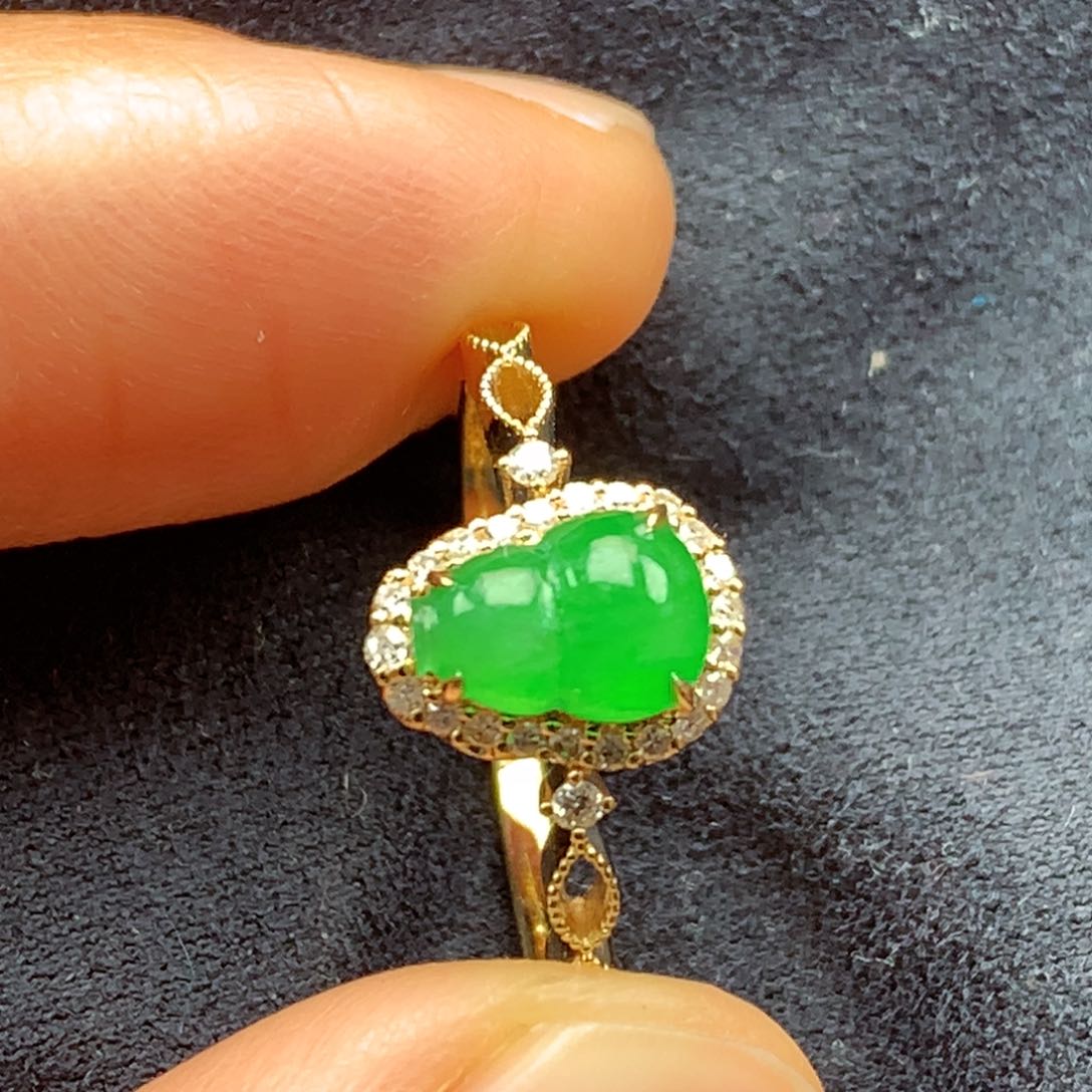 翡翠颈饰18K金镶嵌上新