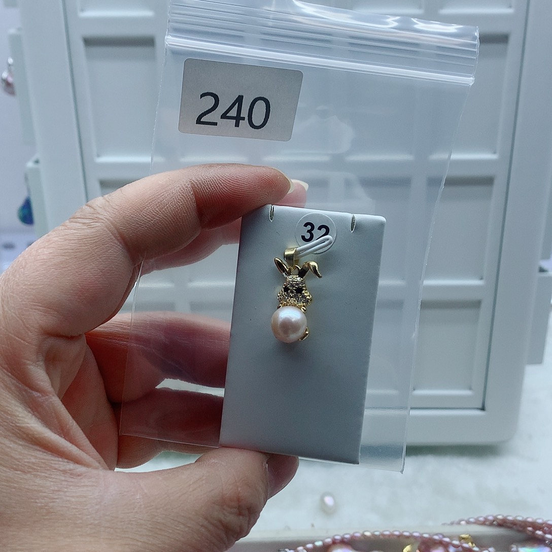 吊坠(不含链)淡水珍珠合金