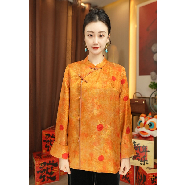 【林典】507新中式桑蚕丝香云纱上衣