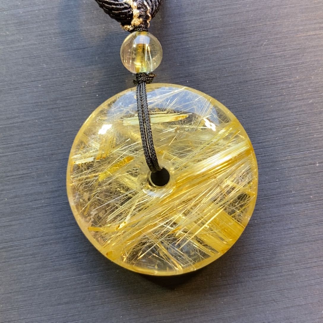 水晶颈饰未镶嵌钛晶平安扣