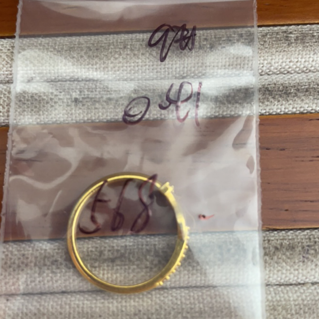 克重0.41 9号 马蹄6D戒指 足金999