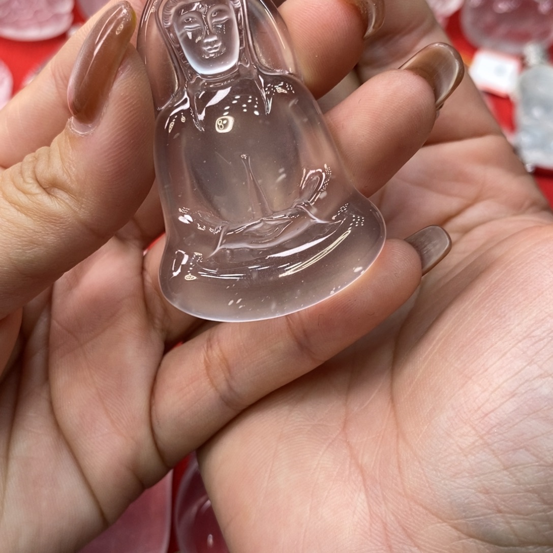 时***转石英质玉未镶嵌吊坠