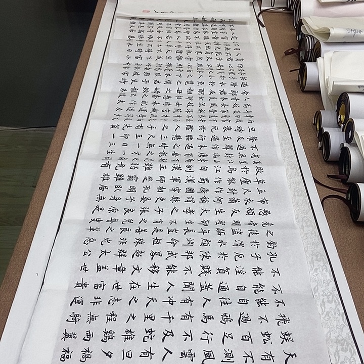 书法孤品雷伟寒窑赋白色