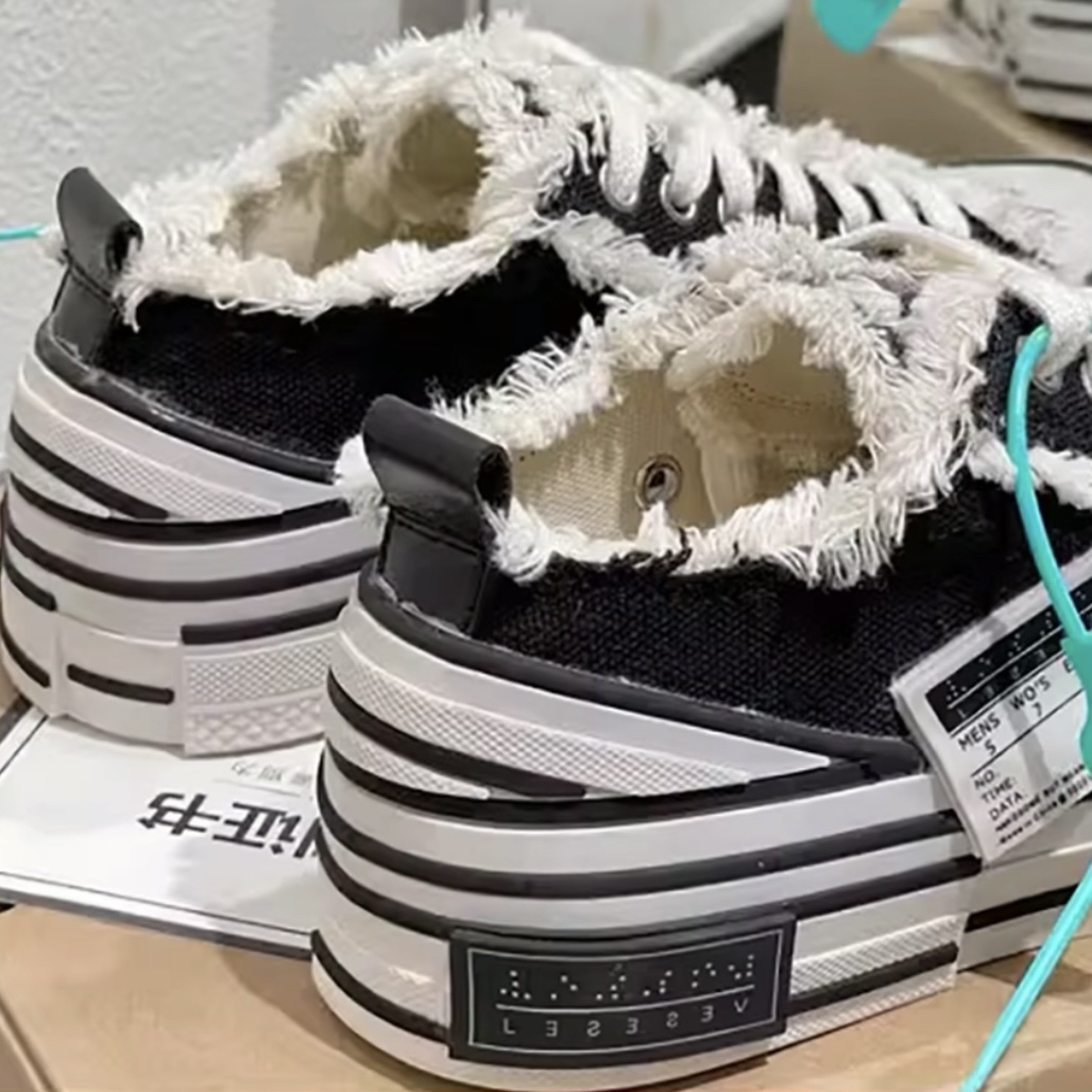 建豪吴厚底乞丐帆布鞋春夏笑笑小个子增高女款2025年百搭老爹鞋