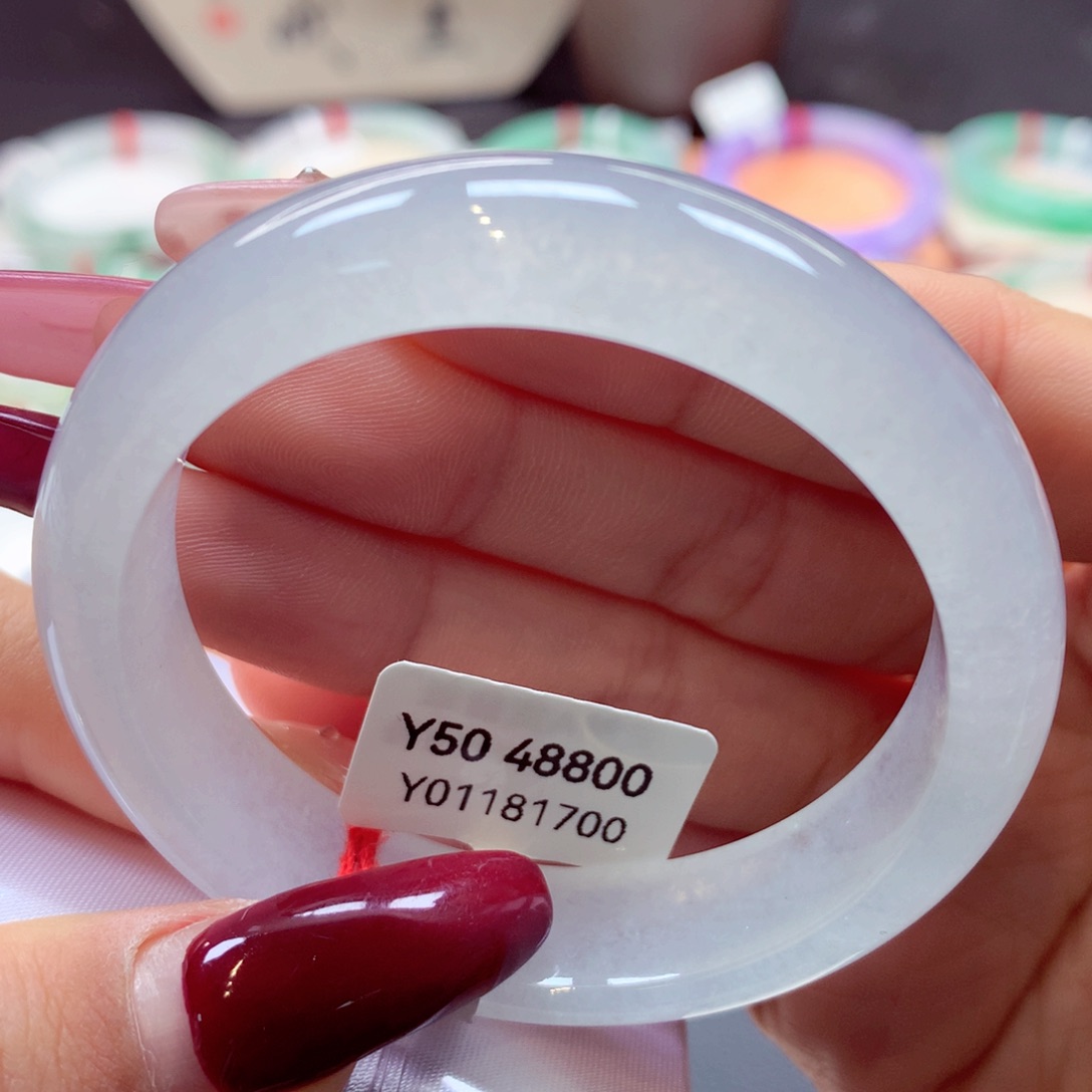 翡翠手镯未镶嵌正圈20号66