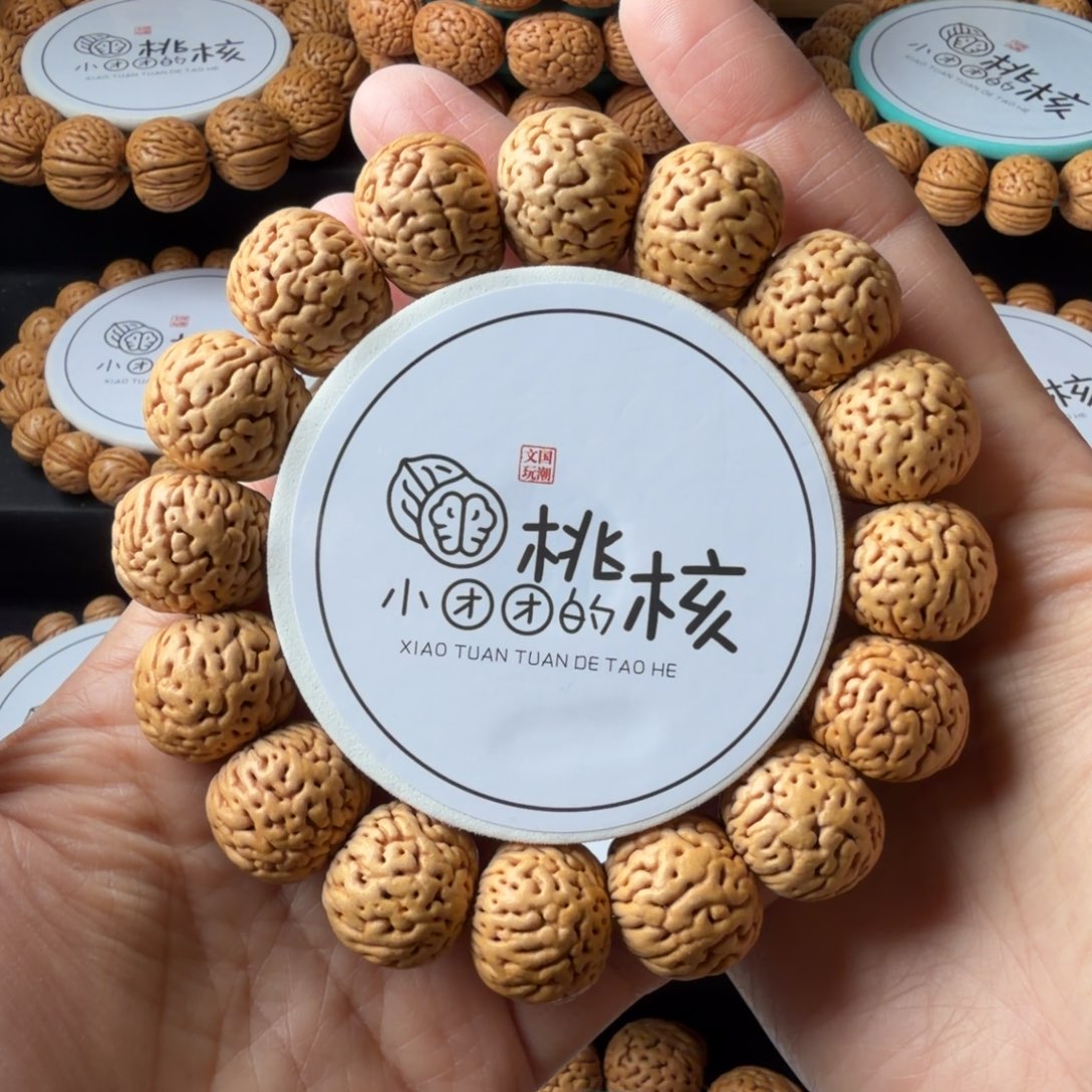 w***j桃核手串20+老树苹果