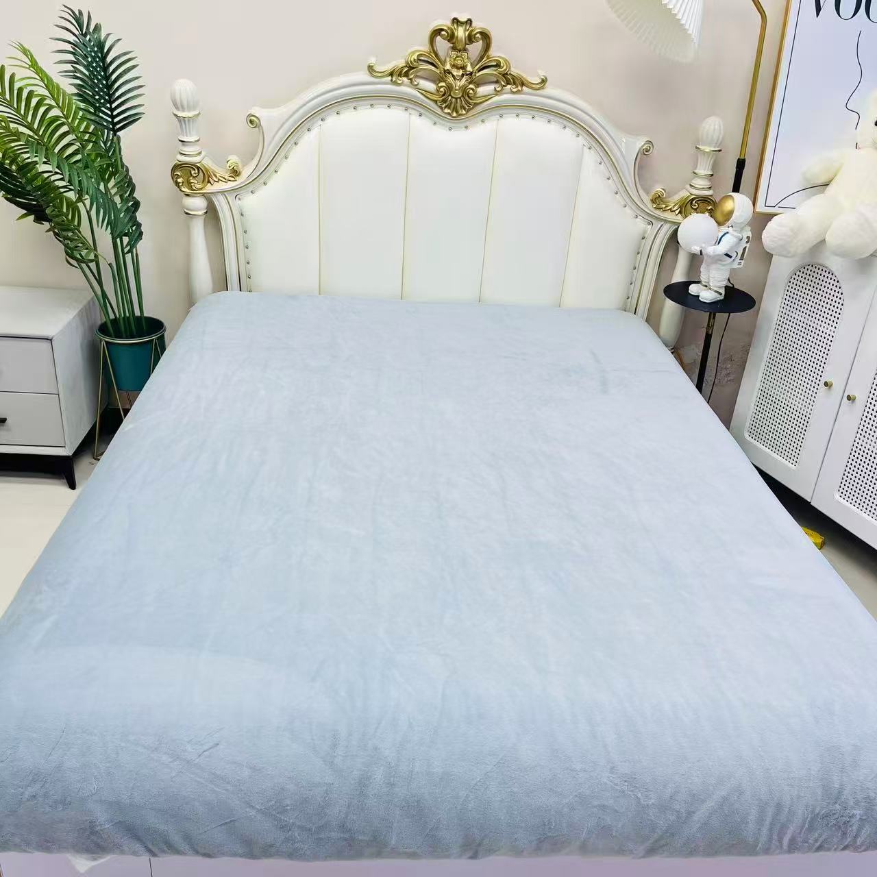 230克高克重全消光牛奶绒床笠家用床上用品