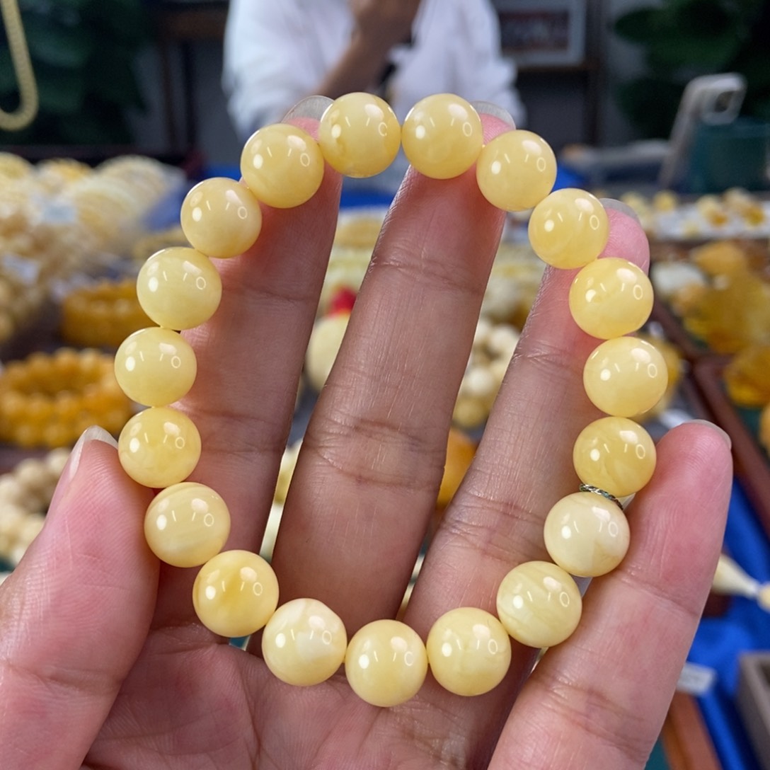 琥珀珠宝奇石未镶嵌10圆珠11.23