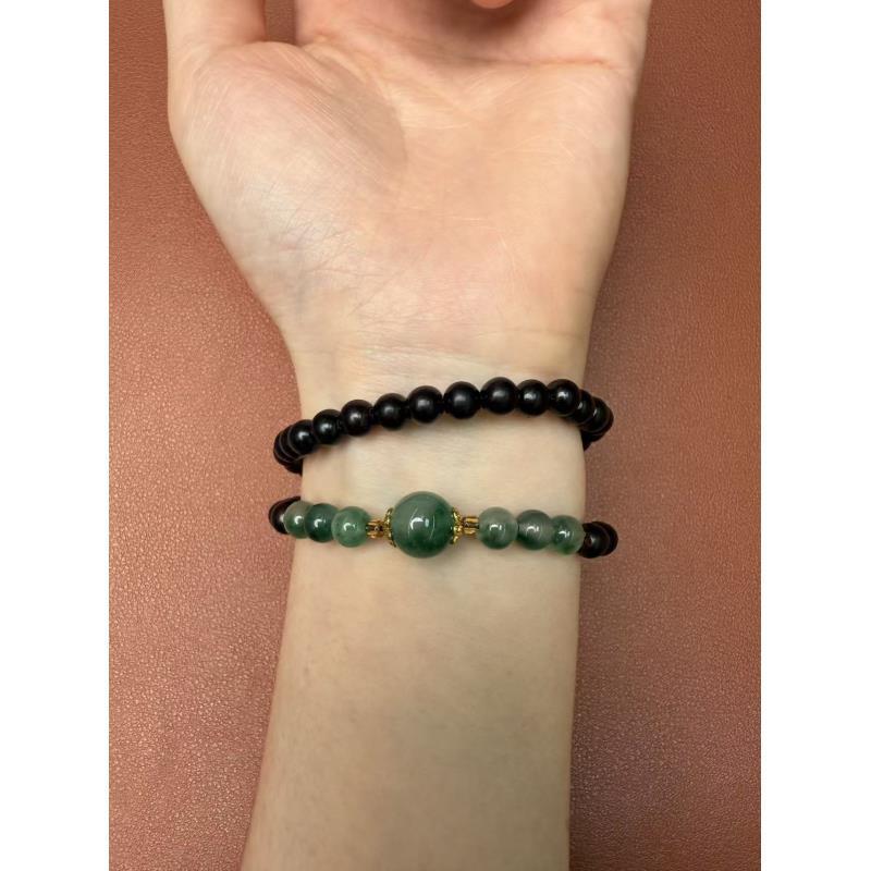 stj038-黑檀双圈手串-大德