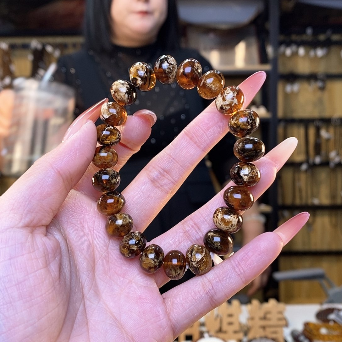 琥珀裸石未镶嵌11m花珀