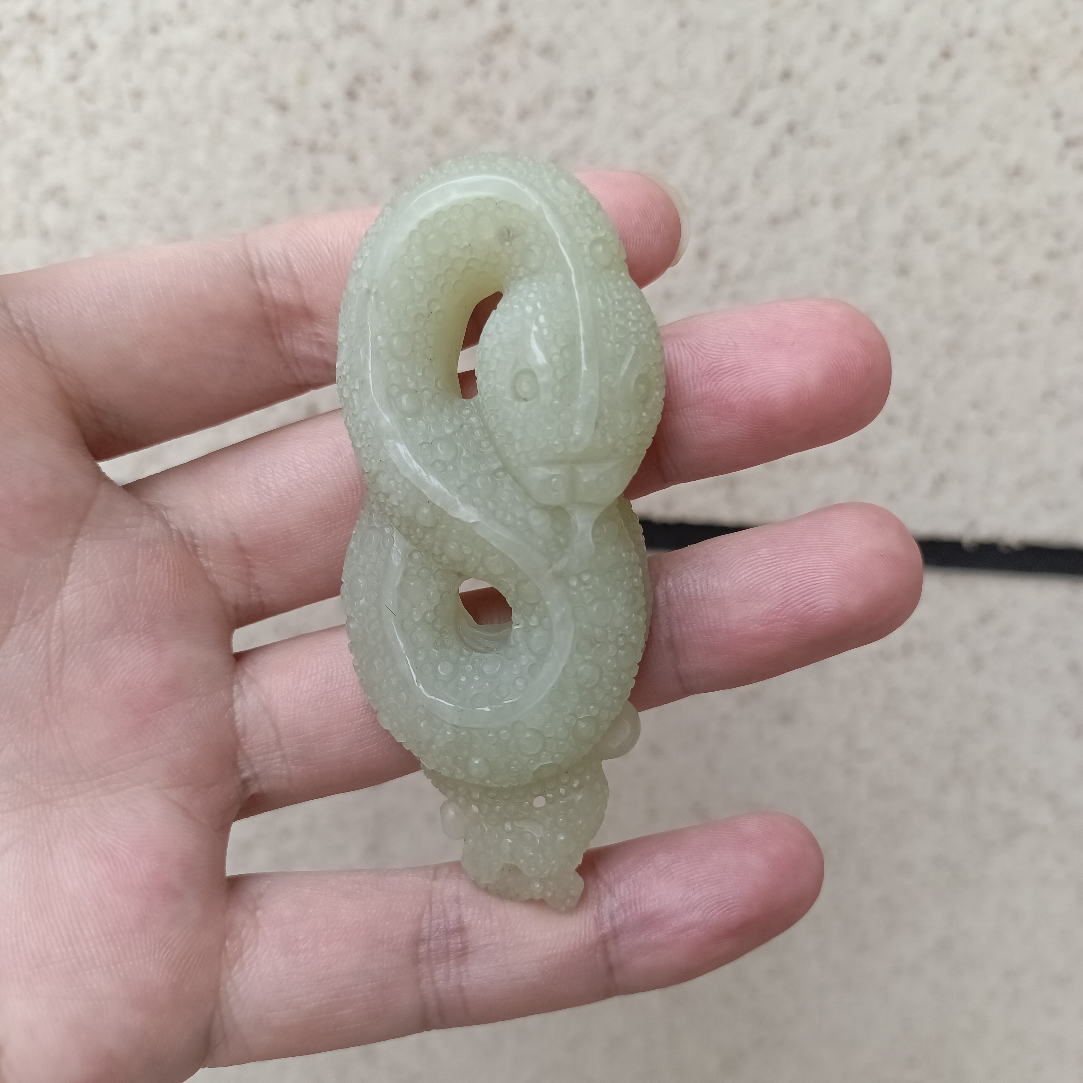 和田玉黄玉蛇形手把件挂件文玩儿经典大气