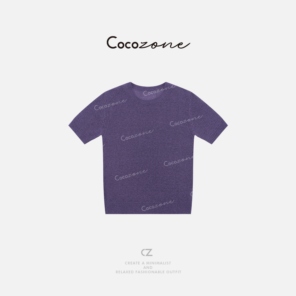 COCO ZONE 刘一一【莱赛尔绵羊毛混纺】圆领透气毛织上衣CD2A1390
