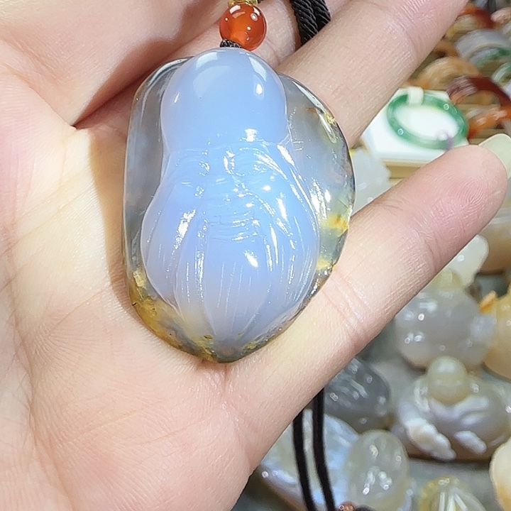 玛瑙/玉髓合金吊坠