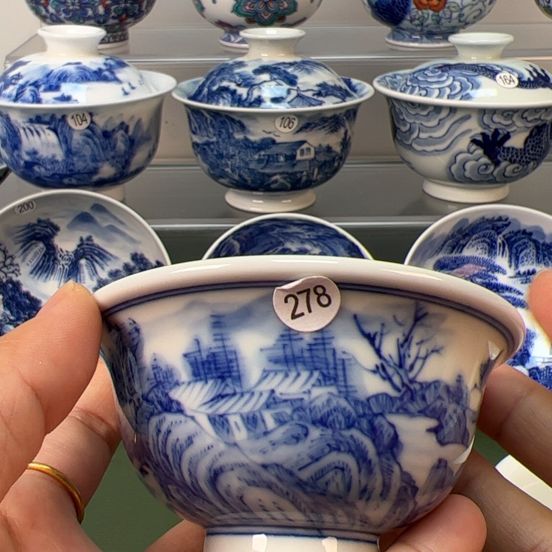 杯木木景德镇纯手绘茶具278
