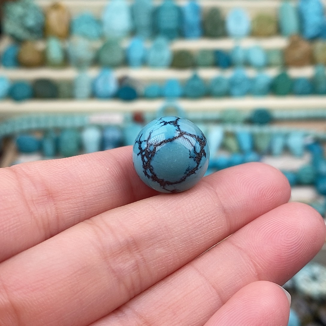 未镶嵌绿松石珠宝奇石15.5