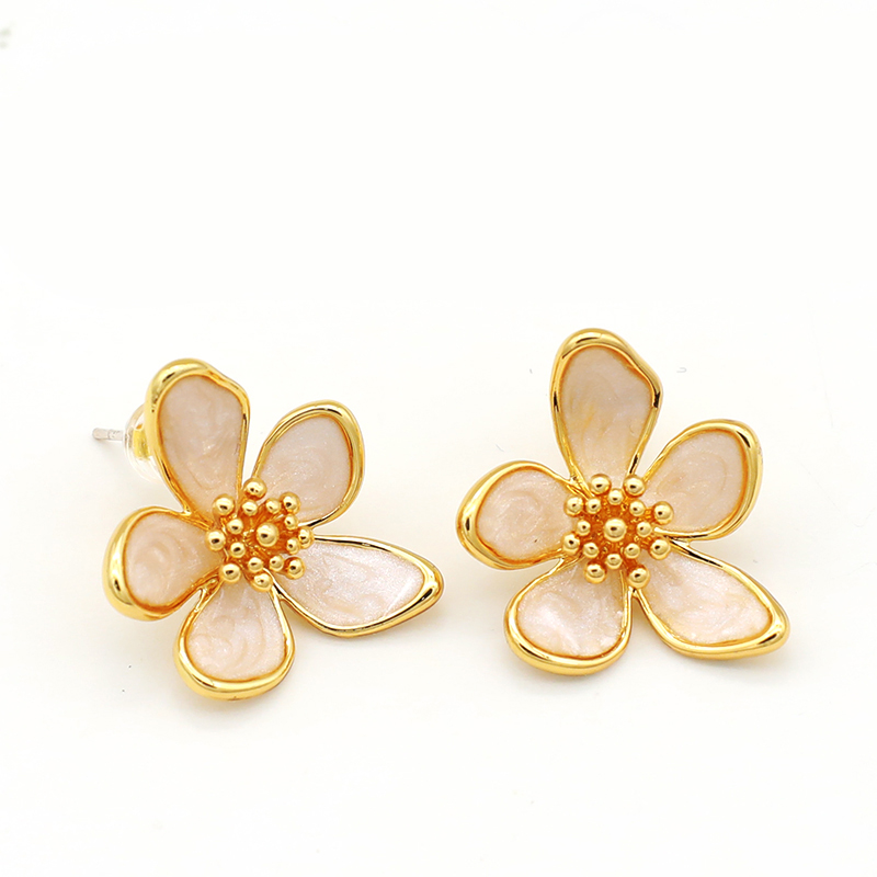 铜合金耳饰 镀K金设计师款时尚百搭耐看温婉耳饰（7.1.12）~3092