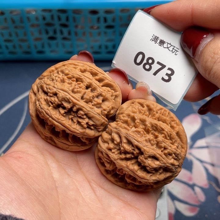 文玩核桃把件粗筋44.0873